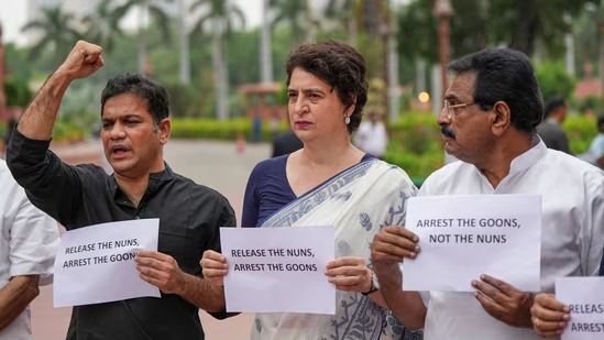 Priyanka Gandhi Protests Arrest of Nuns, Slams BJP Over Minority Atrocities